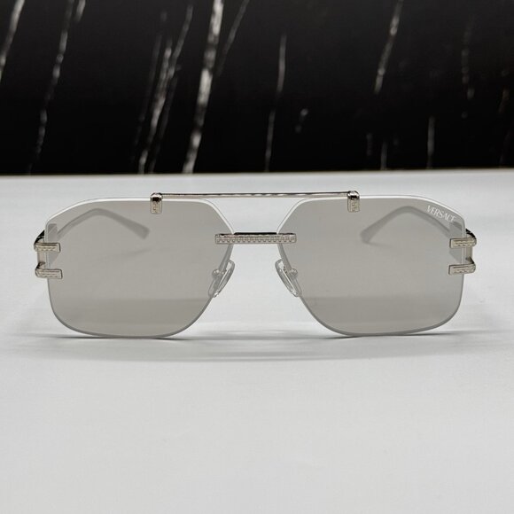 NEW MOD 2275 1000/8V VERSACE WOMEN SUNGLASSES VE2275 10008V GRAY VE2275 1000/8V - Picture 4 of 12